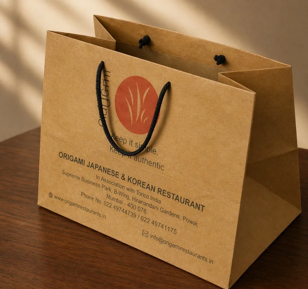 Origami Kraft Bag, view 3